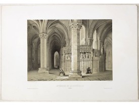 CHAPUY, Nicolas Marie Joseph. -  Intérieur de la cathédrale à Chartres.