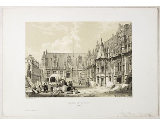 CHAPUY, Nicolas Marie Joseph. - Palais de justice à Rouen. CHAPUY, Nicolas Marie Joseph. - Palais de justice à Rouen.