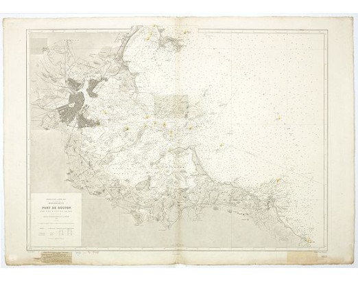 SERVICE HYDROGRAPHIQUE DE LA MARINE. - Port de Boston d'après la carte de l'United Coast Survey. SERVICE HYDROGRAPHIQUE DE LA MARINE. - Port de Boston d'après la carte de l'United Coast Survey.