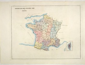 PETRI  Girolamo -  Circscrizione delle province ecclesiastiche e diocesi in Francia (Tav LIII)