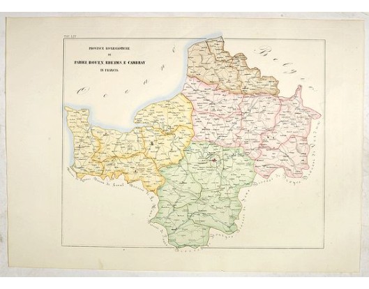 PETRI Girolamo - Province ecclesiastiche di Parigi, Rouen, Rheims, E Cambray in Francia (Tav LIV) PETRI Girolamo - Province ecclesiastiche di Parigi, Rouen, Rheims, E Cambray in Francia (Tav LIV)