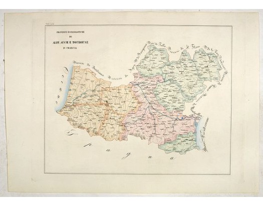 PETRI  Girolamo -  Province ecclesiastiche di Albi, Auche e Toulouse in Francia (Tav LIX)