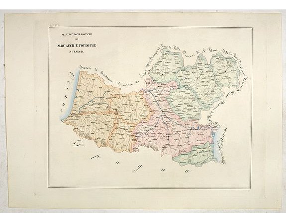 PETRI  Girolamo -  Province ecclesiastiche di Albi, Auche e Toulouse in Francia (Tav LIX)