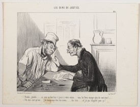 DAUMIER, H. -  Les Gens de Justice. - Plaidez, plaidez . . .  ça sera un bon tour à jouer à votre voisin. . . (pl 29)
