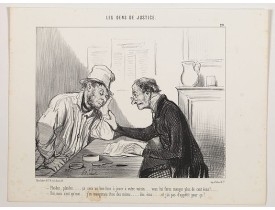 DAUMIER, H. -  Les Gens de Justice. - Plaidez, plaidez . . .  ça sera un bon tour à jouer à votre voisin. . . (pl 29) DAUMIER, H. -  Les Gens de Justice. - Plaidez, plaidez . . .  ça sera un bon tour à jouer à votre voisin. . . (pl 29)