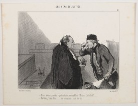 DAUMIER, H. -  Les Gens de Justice. - Nous avons grande représentation aujourd'hui, M'sieu Galuchet . . . (pl 31)