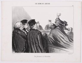 DAUMIER, H. -  Les Gens de Justice. - Une Péroraison à la Démosthène  (pl 33)
