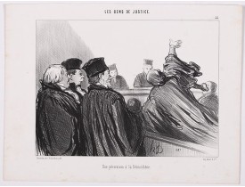 DAUMIER, H. -  Les Gens de Justice. - Une Péroraison à la Démosthène  (pl 33) DAUMIER, H. -  Les Gens de Justice. - Une Péroraison à la Démosthène  (pl 33)