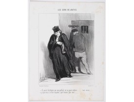 DAUMIER, H. -  Les Gens de Justice. - Il parait décidement que mon gaillard est un grand scélérat . . . (pl 37) DAUMIER, H. -  Les Gens de Justice. - Il parait décidement que mon gaillard est un grand scélérat . . . (pl 37)