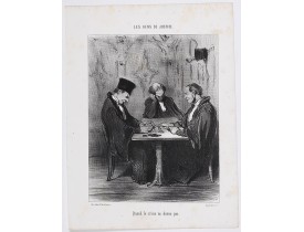 DAUMIER, H. -  Les Gens de Justice. - Quand le crime ne donne pas . (pl 38) DAUMIER, H. -  Les Gens de Justice. - Quand le crime ne donne pas . (pl 38)