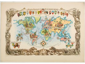 LIOZU, J. -  [ Pictorial world map ]