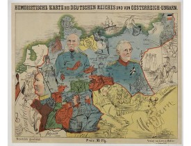  Humoristische Karte des Deutschen Reiches und von Oesterreich-Ungarn.