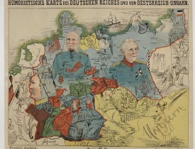 LEHMANN-DUMONT, K. -  Humoristische Karte von Europa im Jahre 1914.