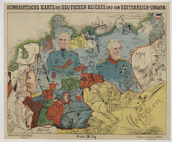 Lehmann Dumont K Humoristische Karte Von Europa Im Jahre 1914