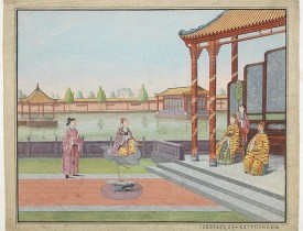 ANONYME -  Chinese watercolor. " It's easy to get Zongchang's rate of favor and meaning of Si Sanwu's."  [Google translate]