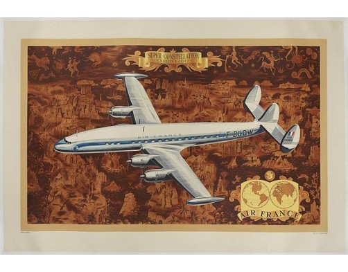 BOUCHER, L. - AIR France - Supper constellation, Lockhead L - 10 - 49. BOUCHER, L. - AIR France - Supper constellation, Lockhead L - 10 - 49.