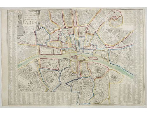 ESNAUTS & RAPILLY - Nouveau plan routier de la ville de Paris. ESNAUTS & RAPILLY - Nouveau plan routier de la ville de Paris.