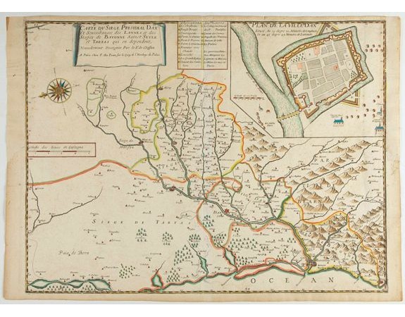 DE LA POINTE, F. - Carte du Siège Présidial Dax… DE LA POINTE, F. - Carte du Siège Présidial Dax…