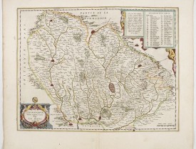 BLAEU, J. -  Cenomanorum Galliae regionis typus.. Le Mans