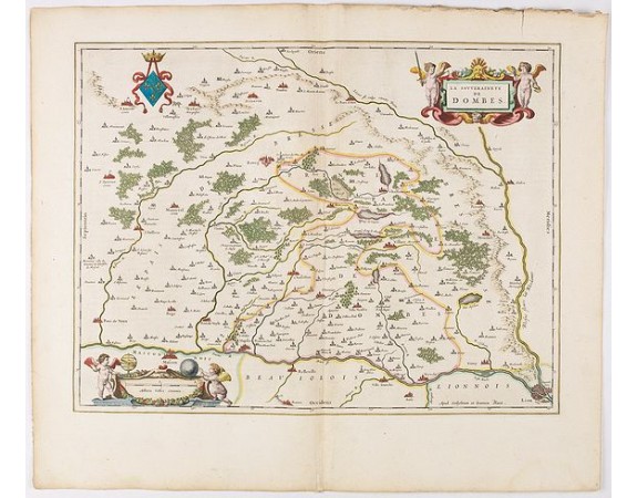 BLAEU, W. - La Souverainete de Dombes. BLAEU, W. - La Souverainete de Dombes.