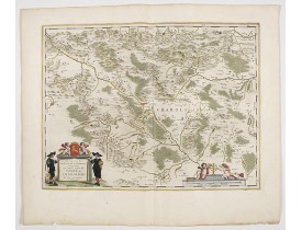BLAEU, W. -  Les environs de L'Estang de Longpendu.. Comte de Charolois. BLAEU, W. -  Les environs de L'Estang de Longpendu.. Comte de Charolois.