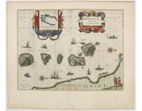 BLAEU, W. - Moluccae Insulae Celeberrimae. BLAEU, W. - Moluccae Insulae Celeberrimae.