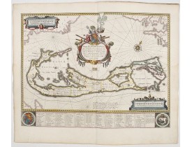 BLAEU, W. -  Mappa Aestivarum Insularum alias Barmudas. BLAEU, W. -  Mappa Aestivarum Insularum alias Barmudas.