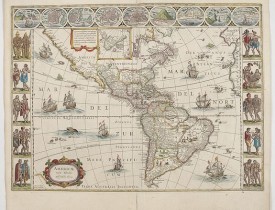 BLAEU, W. -  Americae Nova Tabula.