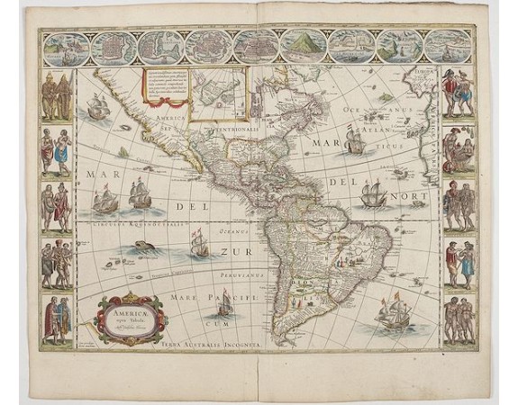 BLAEU, W. -  Americae Nova Tabula.