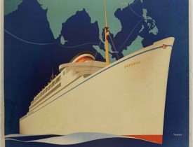 ANTON, O.C.J. -  Poster, rare state before text . HAPAG  "Potsdam".