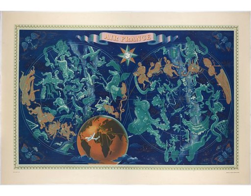 BOUCHER, L. -  AIR France [Planisphère Air France Zodiac].