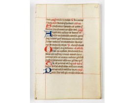 BREVIER -  A leaf from a breviary.