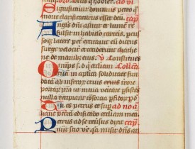 BREVIER -  A leaf from a breviary.