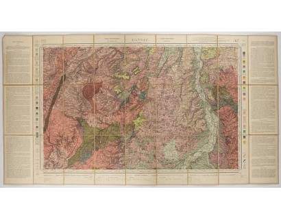 ETAT MAJOR. - CARTE GÉOLOGIQUE DÉTAILLEE - GANNAT - n°157. ETAT MAJOR. - CARTE GÉOLOGIQUE DÉTAILLEE - GANNAT - n°157.