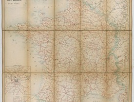 REGNIER ET DOURDET -  Carte nationale des routes de la France.