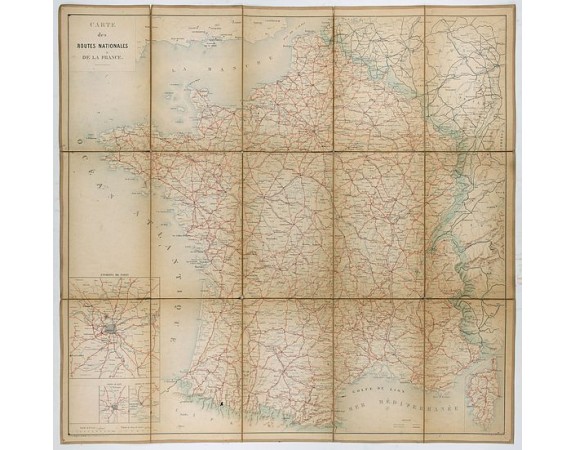 REGNIER ET DOURDET -  Carte nationale des routes de la France.