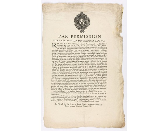 PLACARD PUBLICITAIRE POUR LA "BOULE DE MARS".