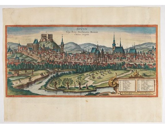 BRAUN,G. / HOGENBERG, F. - Brunn Vulgo Brinn Marchionatus Moraviae Civitas insignis. BRAUN,G. / HOGENBERG, F. - Brunn Vulgo Brinn Marchionatus Moraviae Civitas insignis.