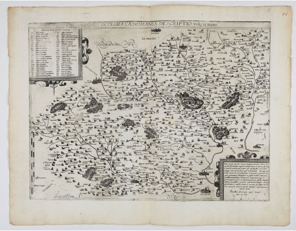 DE JODE, G. -  Nova et integra caenomaniae descriptio vulg. Le Mans.