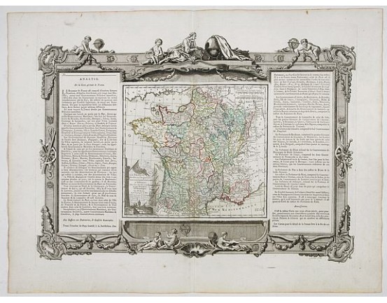 DESNOS,S. - La France Divisée en ses quarante gouvernemens . . . DESNOS,S. - La France Divisée en ses quarante gouvernemens . . .
