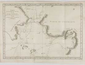BERNARD, J.F. / COOK, Capt. -  Carte de l'Entrée de Norton, et du Detroit de Bhering ou Von vou le Cap le plus oriental de l'Asie, et la Pointe la plus occidentale de l'Amerique.