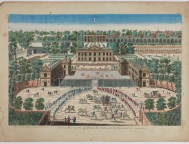 AVELINE / ESNAUTS et RAPILLY / DAUMONT. -  Veuë et Pers-pective de l'Entrée du Château de Marly en général.