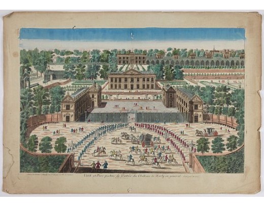 AVELINE / ESNAUTS et RAPILLY / DAUMONT. - Veuë et Pers-pective de l'Entrée du Château de Marly en général. AVELINE / ESNAUTS et RAPILLY / DAUMONT. - Veuë et Pers-pective de l'Entrée du Château de Marly en général.