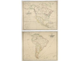 VAN DER MAELEN, Ph. -  [2 maps] Carte de L'Amerique Septent. [together with] Carte de L'Amerique Merid.le.