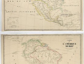 VAN DER MAELEN, Ph. -  [2 maps] Carte de L'Amerique Septent. [together with] Carte de L'Amerique Merid.le.