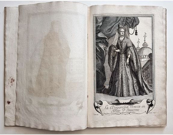 [BALDUINO (Giacomo)], ZUCHI (Andrea) / WOLFF (Jeremias). - Recueil de costumes. Imagini degl'abiti con cui Va uestita la Nobiltà della Serenis.ma Republica di Venezia. Suivi de: [Augsburger Kleidertrachten].