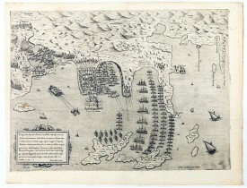 LAFRERI, Antonio. -  Disegno dove al presente si ritrova l'armata della santa legha contro la turchesca, nel promontorio della Morea dirincontro a Modon, dove l'armata nemica si è retirata… VI.Ottobre.1572. LAFRERI, Antonio. -  Disegno dove al presente si ritrova l'armata della santa legha contro la turchesca, nel promontorio della Morea dirincontro a Modon, dove l'armata nemica si è retirata… VI.Ottobre.1572.