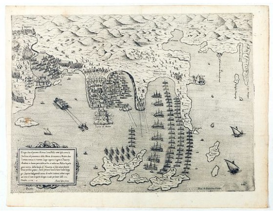LAFRERI, Antonio. - Disegno dove al presente si ritrova l'armata della santa legha contro la turchesca, nel promontorio della Morea dirincontro a Modon, dove l'armata nemica si è retirata… VI.Ottobre.1572. LAFRERI, Antonio. - Disegno dove al presente si ritrova l'armata della santa legha contro la turchesca, nel promontorio della Morea dirincontro a Modon, dove l'armata nemica si è retirata… VI.Ottobre.1572.