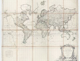 ROBERT DE VAUGONDY-DELAMARCHE, C. F. -  Mappemonde ou carte générale du globe terrestre dessinée suivant les règles de la projection des cartes réduites…