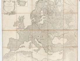 ROBERT DE VAUGONDY, Didier / C.en LAMARCHE. -  L'Europe divisée en des Etats, Empires, Royaumes et Républiques.